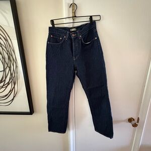 Classic Raw Denim Hey Gang Cropped Jeans